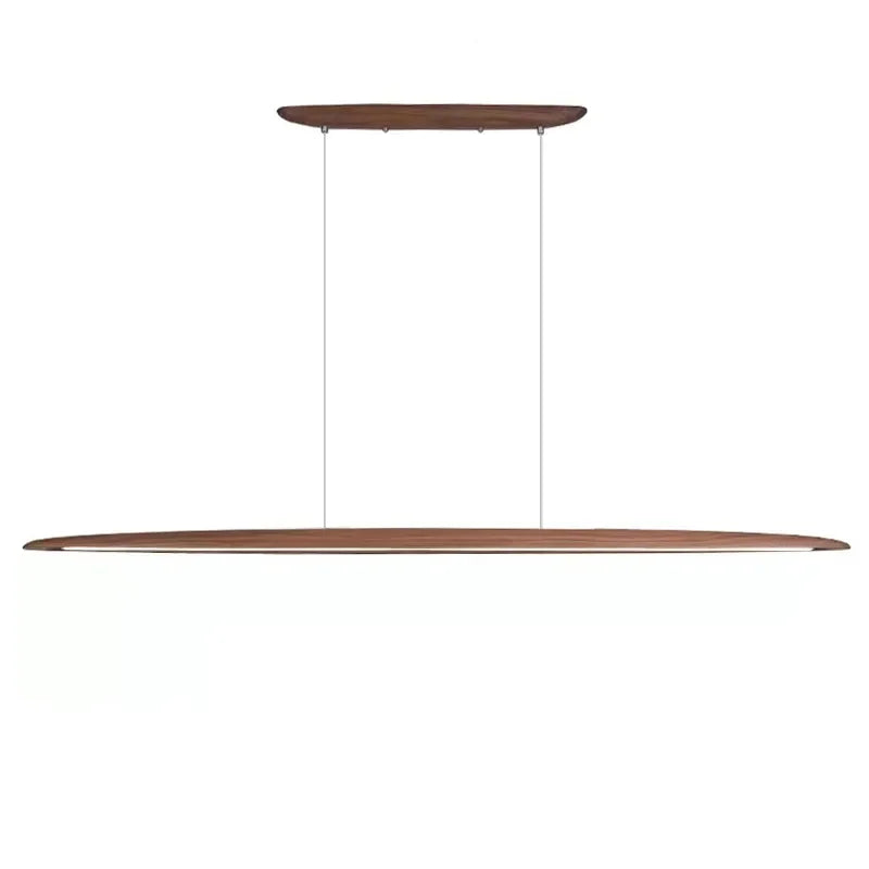 Modern White Wood Linear Pendant Light