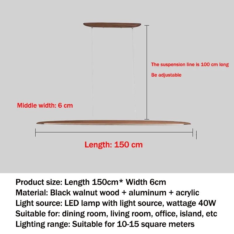Modern White Wood Linear Pendant Light - Decorbites