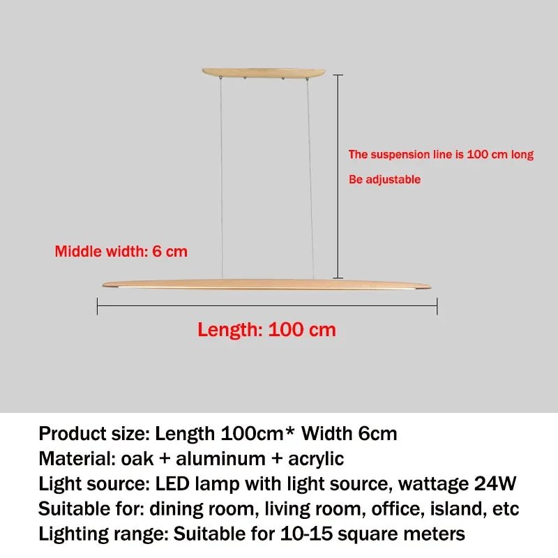 Modern White Wood Linear Pendant Light - Decorbites