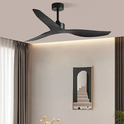 Black modern wood industrial wind ceiling fan with sleek aerodynamic blades for living room decorbites industrial wind ceiling
