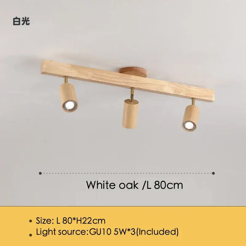 Modern wood three light adjustable gu10 led ceiling lamp with white oak shades and brass accents for kitchen decorbites ceiling lamp