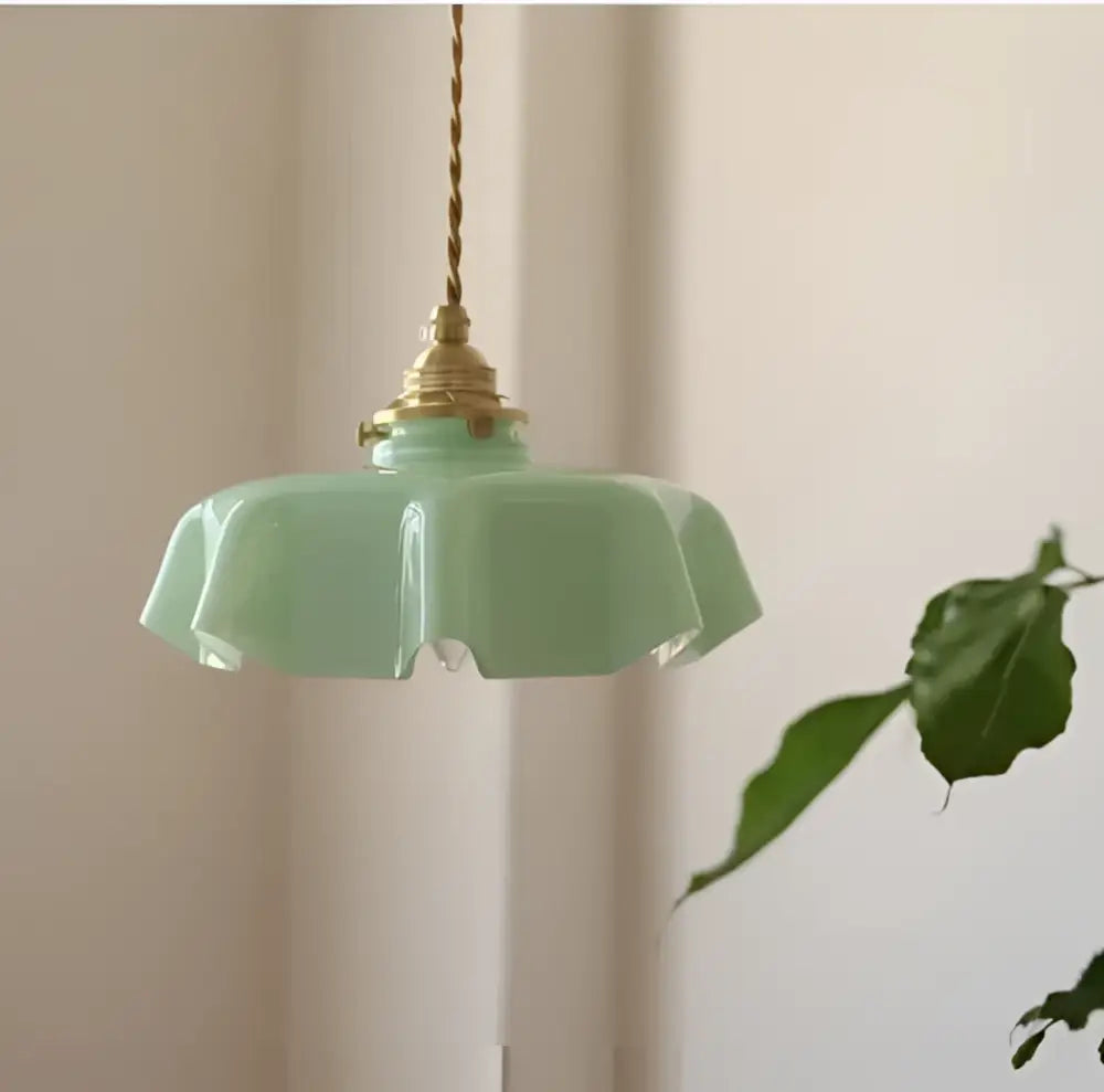 Modern wooden cube led wall sconce with a mint-green glass pendant light and brass hardware for bedroom decorbites led wall use