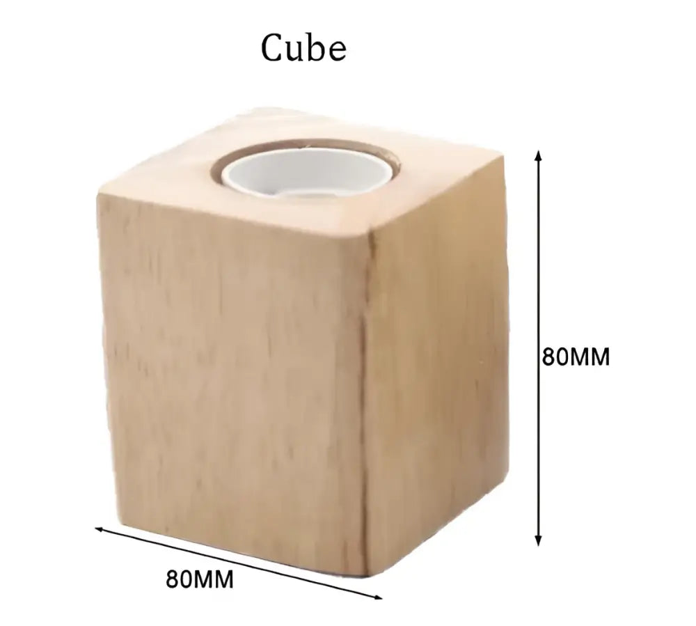 Modern light brown wooden cube led wall sconce with circular cutout and knob switch for bedroom decorbites led wall lighting