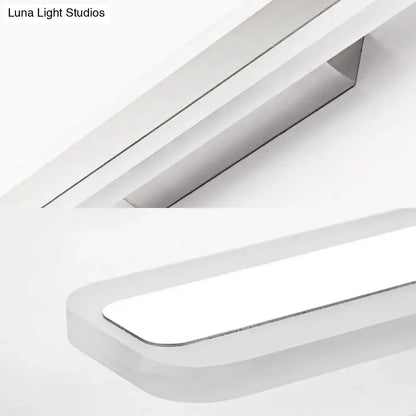 Modern yellow and gray bathroom vanity led light fixture with frosted glass panels and white light strip design