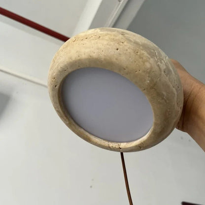 Modern Yellow Travertine Stone Pendant Light - Decorbites