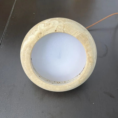 Modern Yellow Travertine Stone Pendant Light - Decorbites