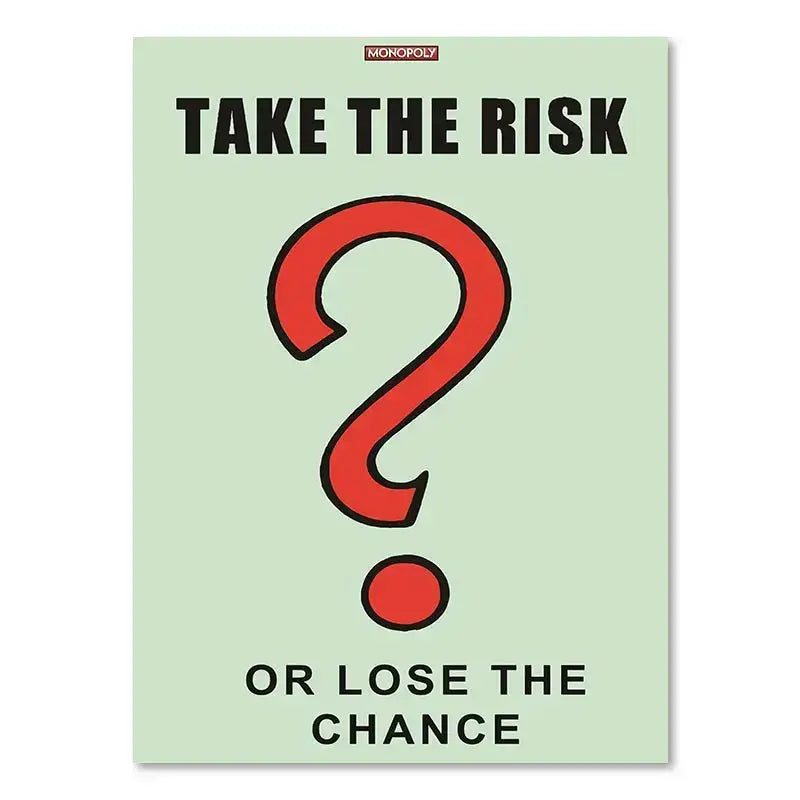 Light green canvas painting featuring a bold red question mark and motivational quote for wall art by DecorBites™