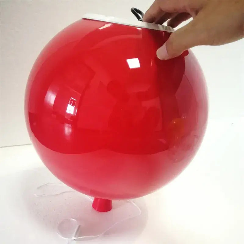 Glossy red spherical balloon ceiling lamp with white lid and red base suitable for kids nursery set of 5