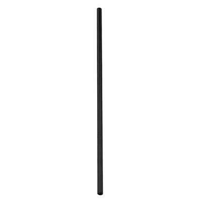 Black sleek cylindrical stainless steel reusable straw with smooth finish from multicolor kitchen dining set