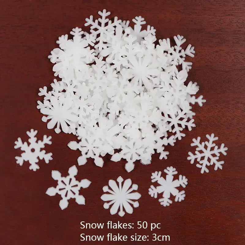 White plastic snowflake decorations 3cm size for multicolor stars glow dark wall luminous dark wall stickers bedroom decor