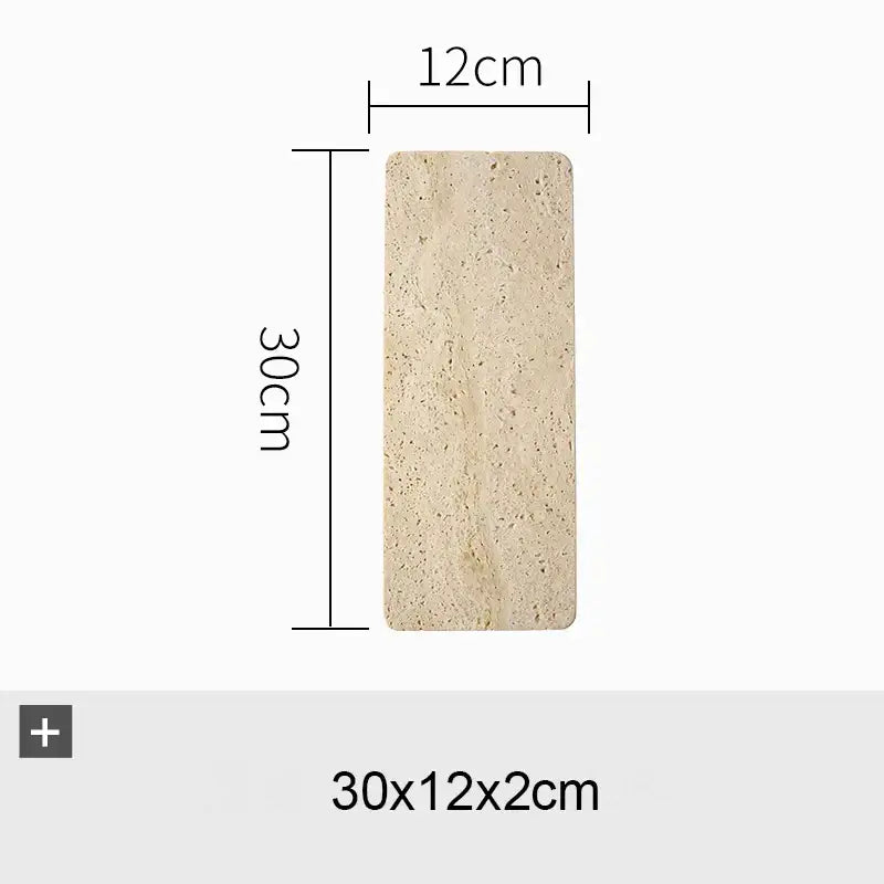 Beige travertine marble plate 30cm by 12cm natural decorbites beige travertine for kitchen and bathroom tray