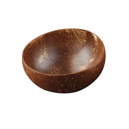 Natural dark brown decorbites coconut bowl set handcrafted medium brown coconut bowl with textured surface for tableware