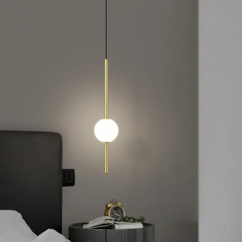 Nordic Acrylic Globe Pendant Light in Black or Gold - Decorbites