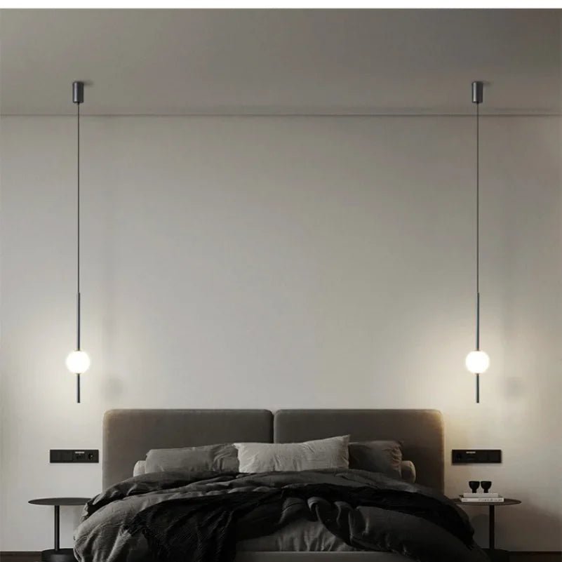 Nordic Acrylic Globe Pendant Light in Black or Gold - Decorbites