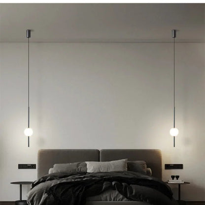 Nordic Acrylic Globe Pendant Light in Black or Gold - Decorbites