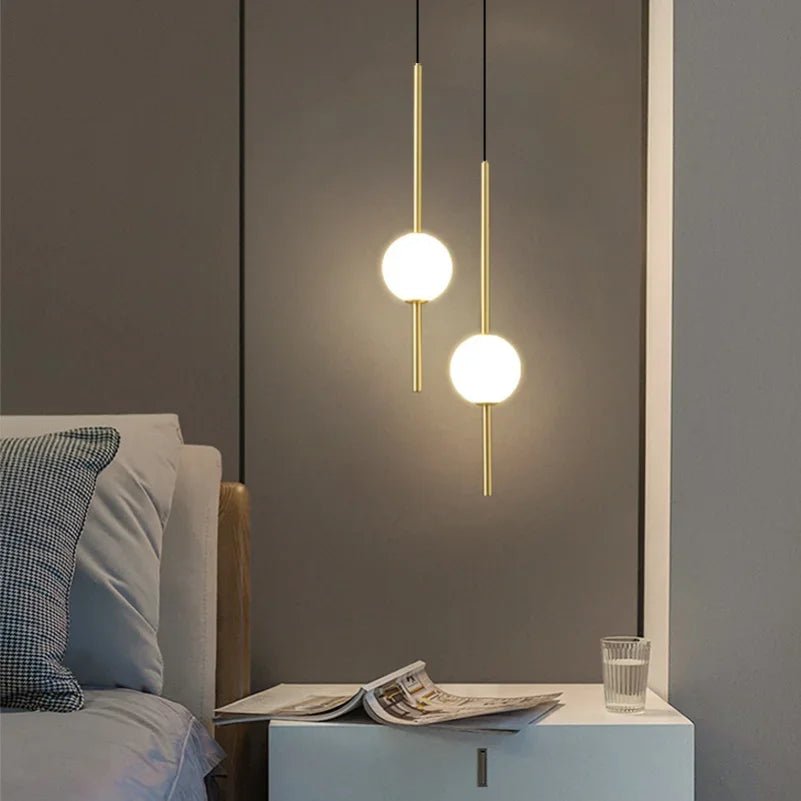 Nordic Acrylic Globe Pendant Light in Black or Gold - Decorbites