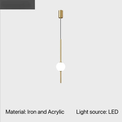 Nordic Acrylic Globe Pendant Light in Black or Gold - Decorbites