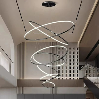 Nordic Acrylic Iron LED Pendant Light Chandelier - Decorbites