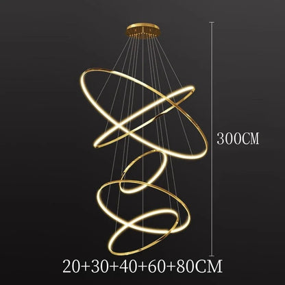 Nordic Acrylic Iron LED Pendant Light Chandelier - Decorbites