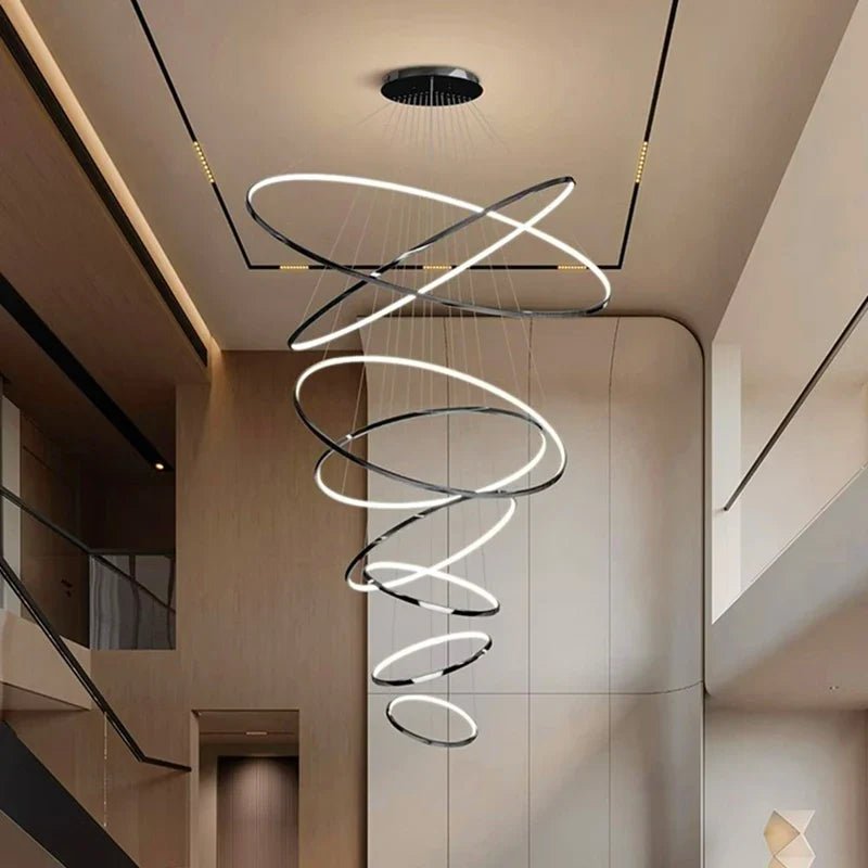Nordic Acrylic Iron LED Pendant Light Chandelier - Decorbites