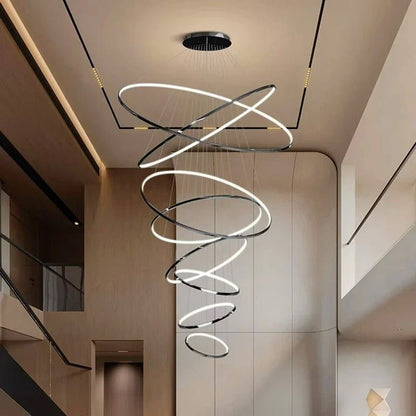 Nordic Acrylic Iron LED Pendant Light Chandelier - Decorbites