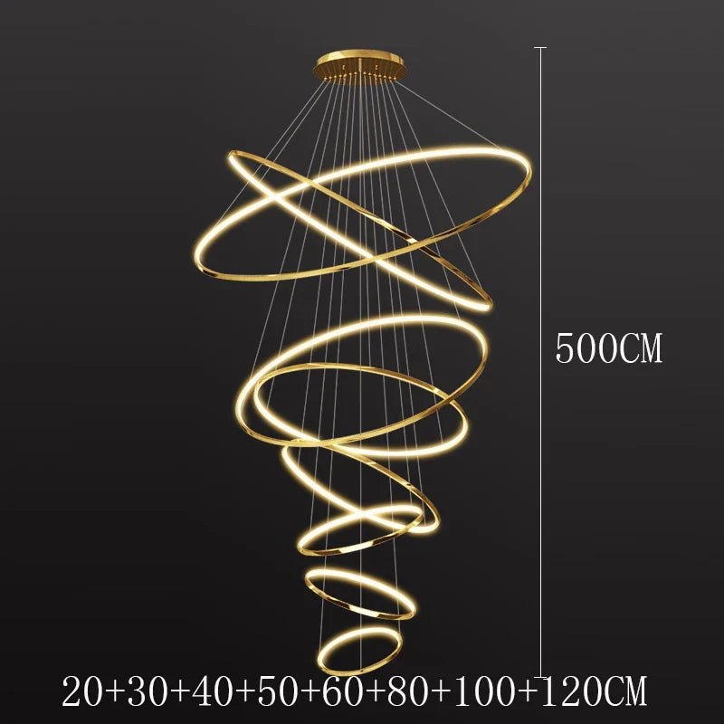 Nordic Acrylic Iron LED Pendant Light Chandelier - Decorbites