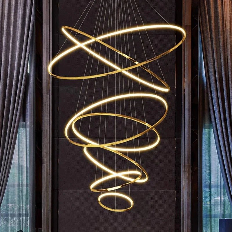 Nordic Acrylic Iron LED Pendant Light Chandelier - Decorbites