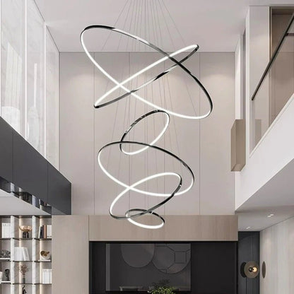 Nordic Acrylic Iron LED Pendant Light Chandelier - Decorbites