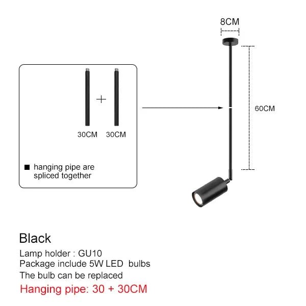Nordic Adjustable Black or Brass Pendant Light - Decorbites