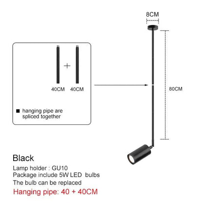 Nordic Adjustable Black or Brass Pendant Light - Decorbites