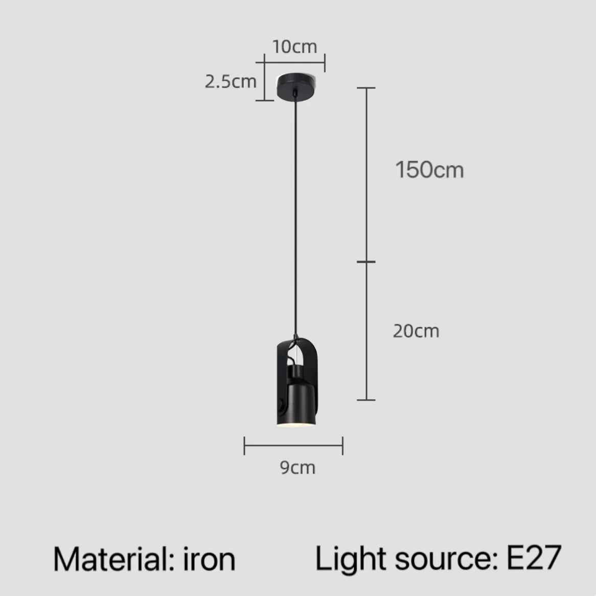 Nordic Adjustable Wood & Iron Pendant Light - Decorbites