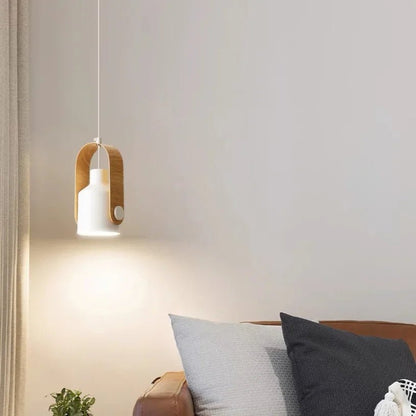 Nordic Adjustable Wood & Iron Pendant Light - Decorbites