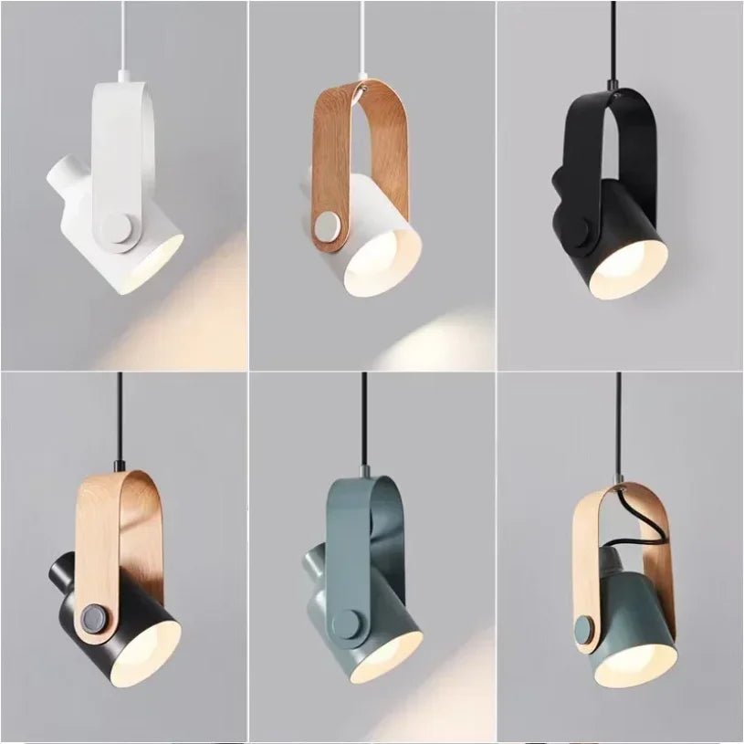 Nordic Adjustable Wood & Iron Pendant Light - Decorbites