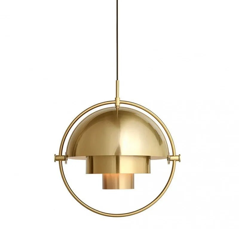 Nordic Art Deco Metal Pendant Light, White Black Gold - Decorbites