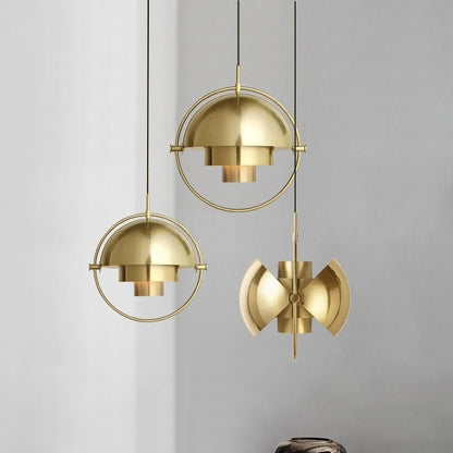 Nordic Art Deco Metal Pendant Light, White Black Gold - Decorbites