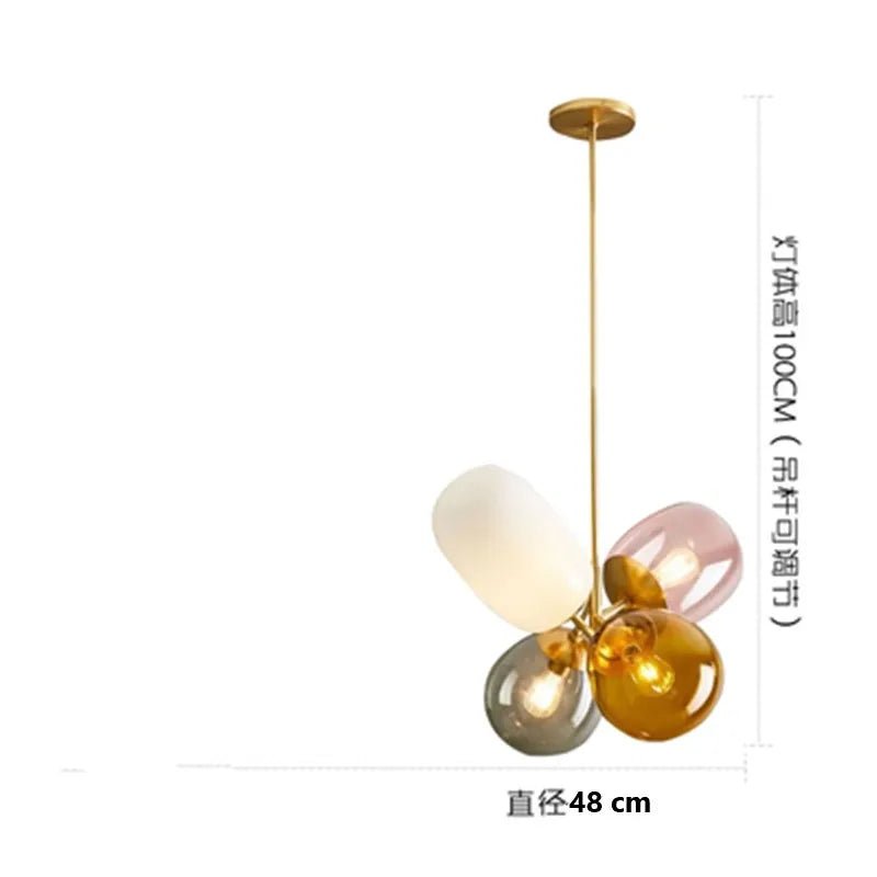 Nordic Balloon Glass Pendant Light in Pink, Gray, or White - Decorbites