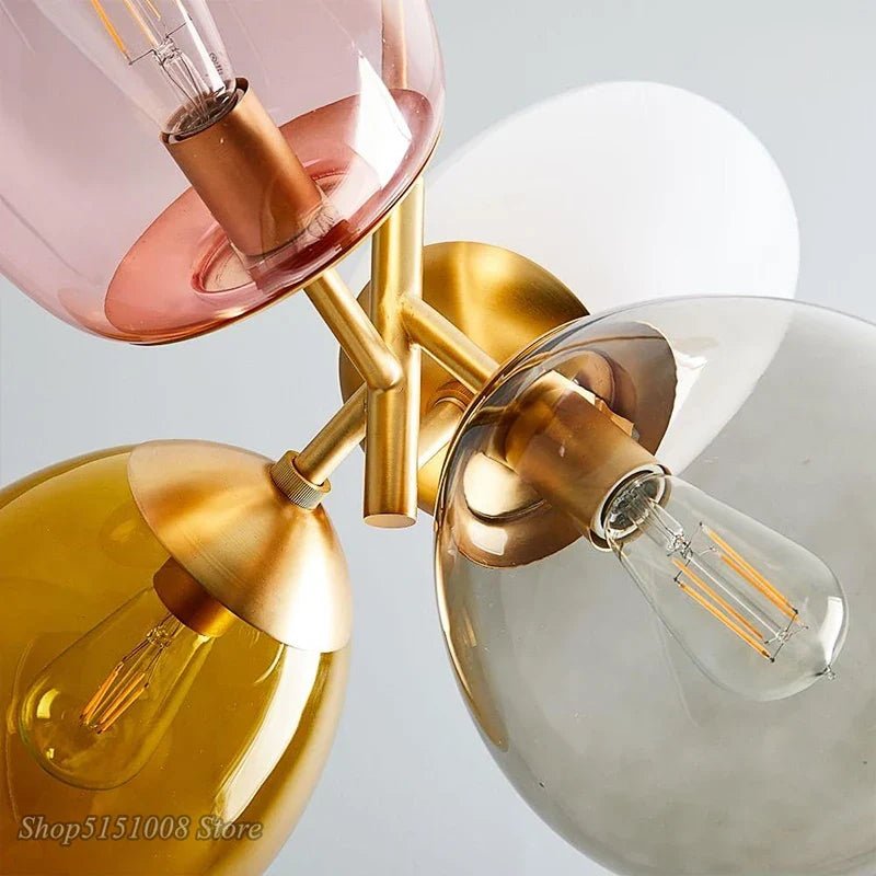 Nordic Balloon Glass Pendant Light in Pink, Gray, or White - Decorbites