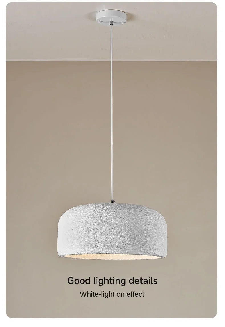 White textured nordic bar wabi sabi led pendant lamp with modern minimalism design for restaurant lighting