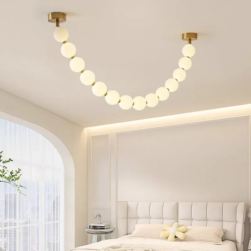 Nordic Beaded Alloy Pendant Light - Decorbites