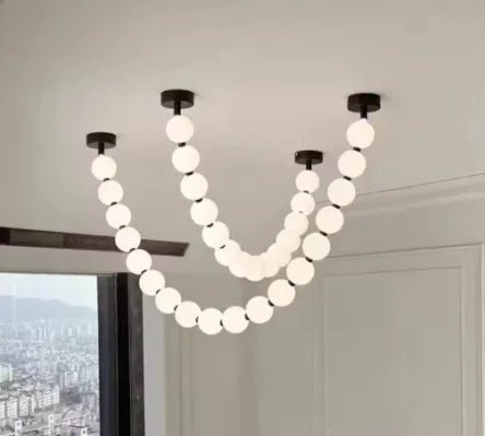 Nordic Beaded Alloy Pendant Light - Decorbites