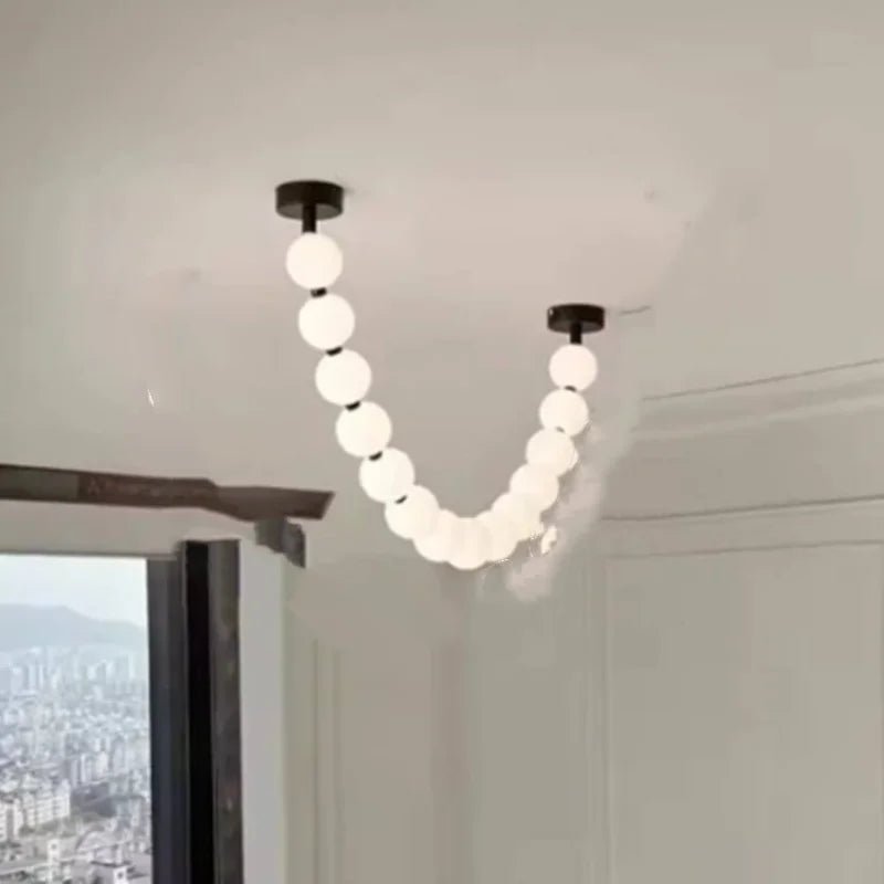 Nordic Beaded Alloy Pendant Light - Decorbites