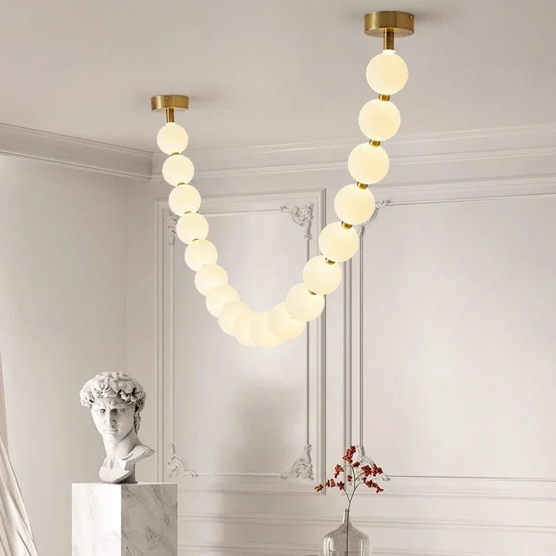 Nordic Beaded Alloy Pendant Light - Decorbites