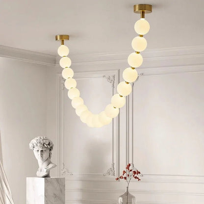 Nordic Beaded Alloy Pendant Light - Decorbites