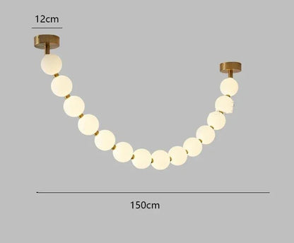 Nordic Beaded Alloy Pendant Light - Decorbites