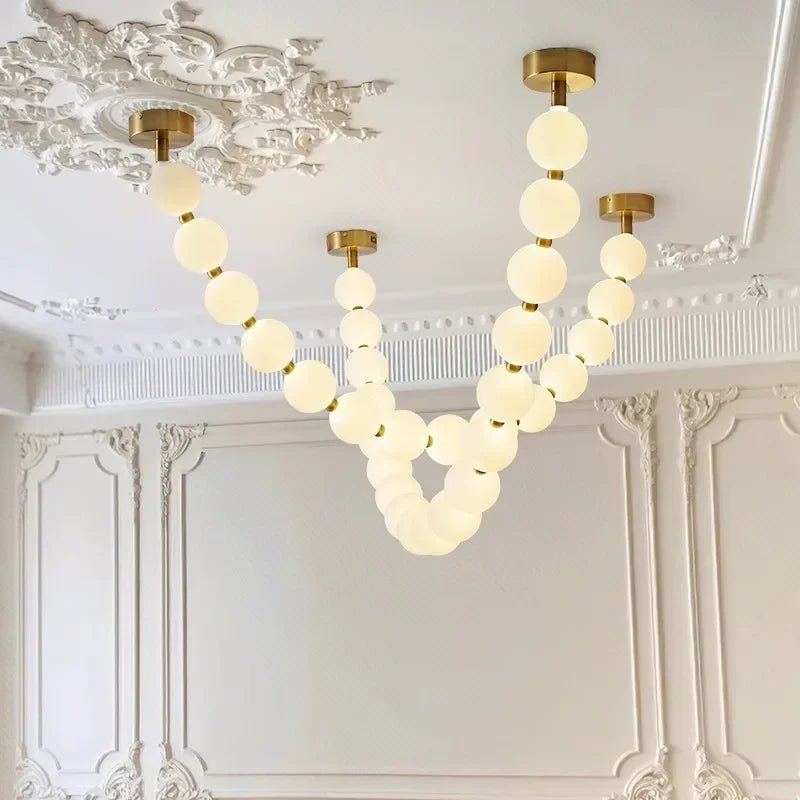 Nordic Beaded Alloy Pendant Light - Decorbites