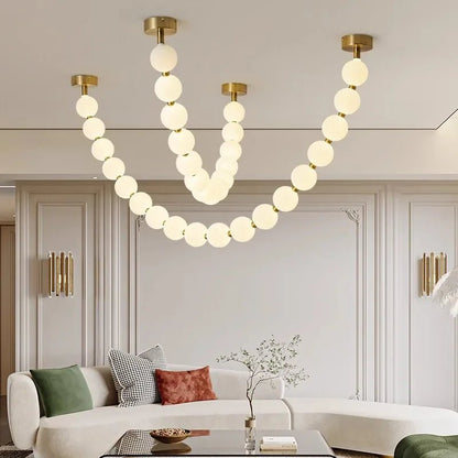 Nordic Beaded Alloy Pendant Light - Decorbites