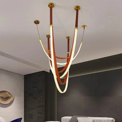 Nordic Belt Pendant Light in Black or Orange - Decorbites