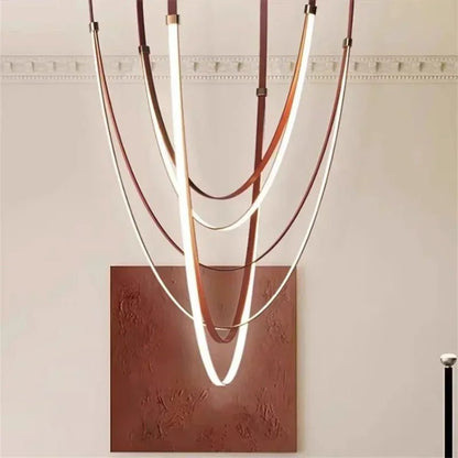 Nordic Belt Pendant Light in Black or Orange - Decorbites