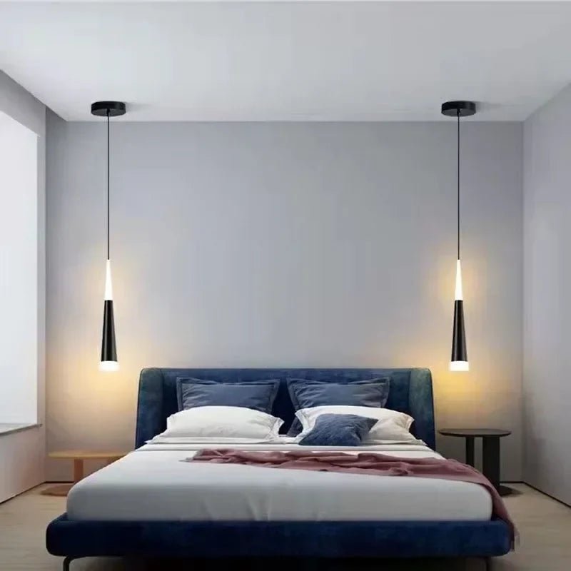 Nordic Black and Gold Aluminum Cord Pendant Light - Decorbites