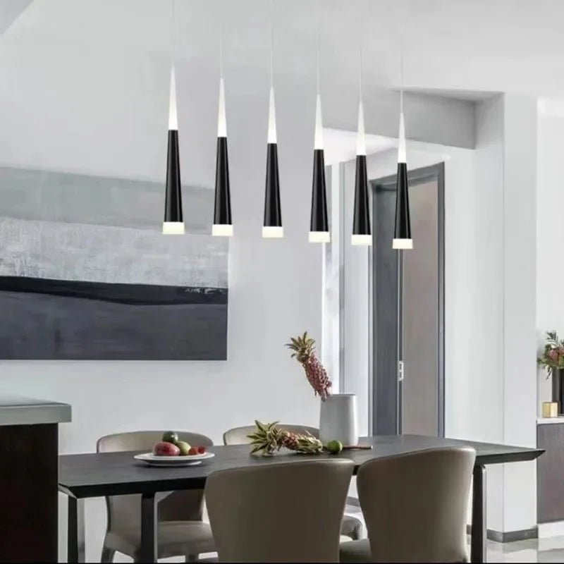 Nordic Black and Gold Aluminum Cord Pendant Light - Decorbites